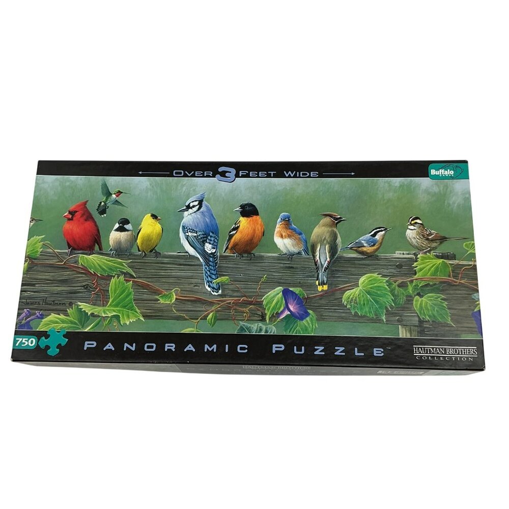 Songbirds Panoramic Puzzle 750 Pieces By Hautman Brothers Buffalo Games 38.25"x1